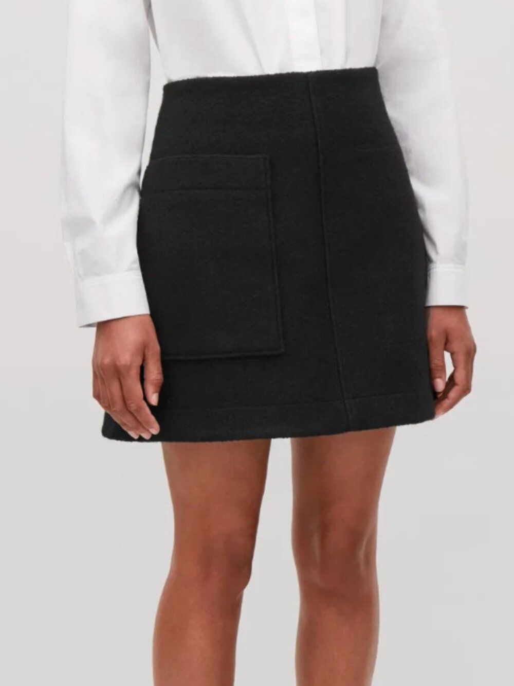 COS Black Wool Mini Skirt Size 4